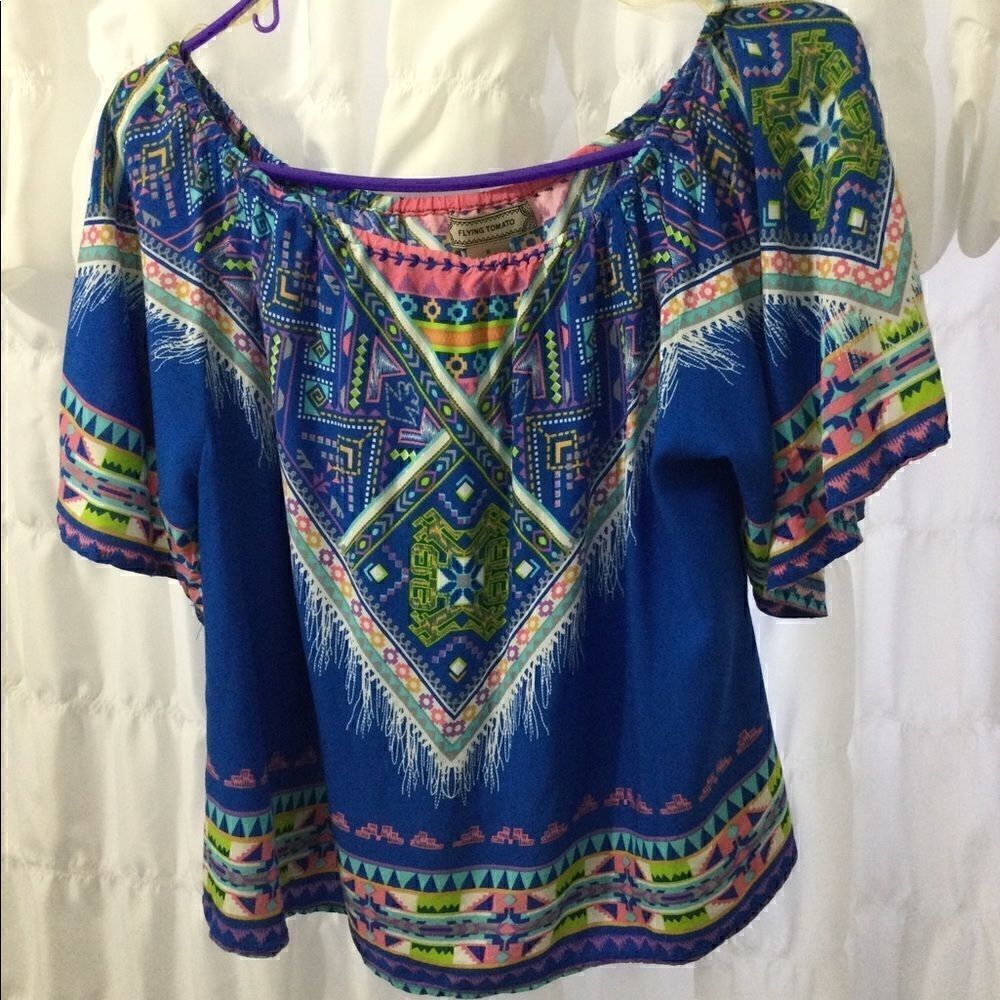 Flying tomato S cropped top multicolor BOHO
